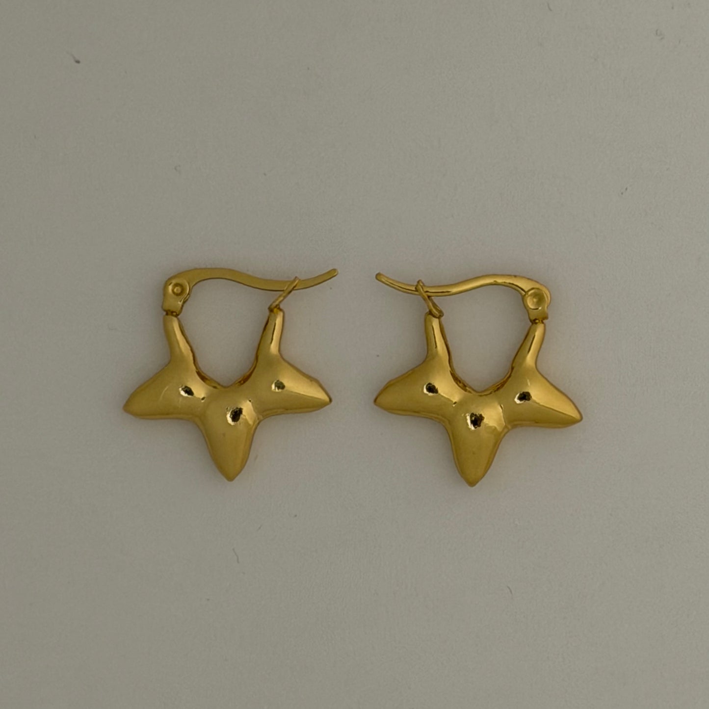 Golden Wish Star Hoops