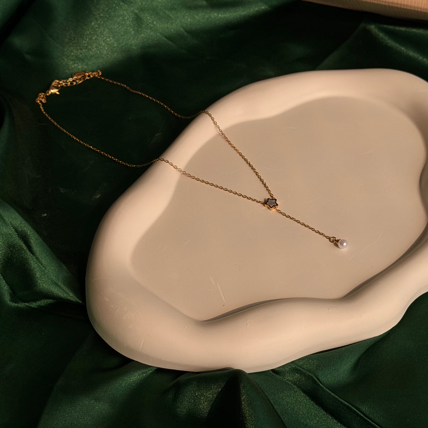 Pearl Drop Star Necklace