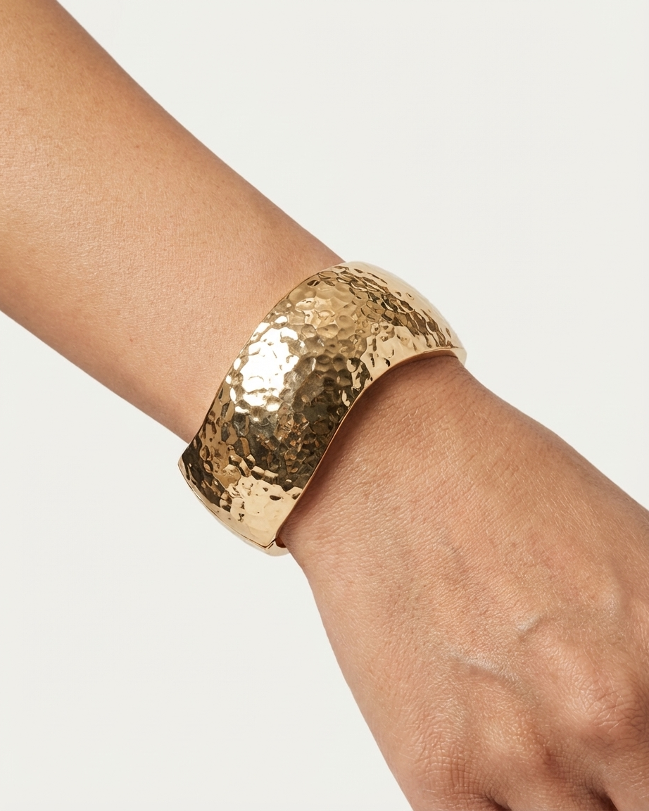 Aurelia Hammered Gold Cuff