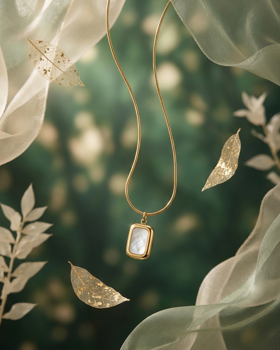 Golden Ivory Cameo Pendant Necklace
