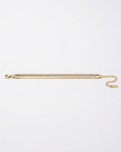 Golden Aura Tennis Bracelet
