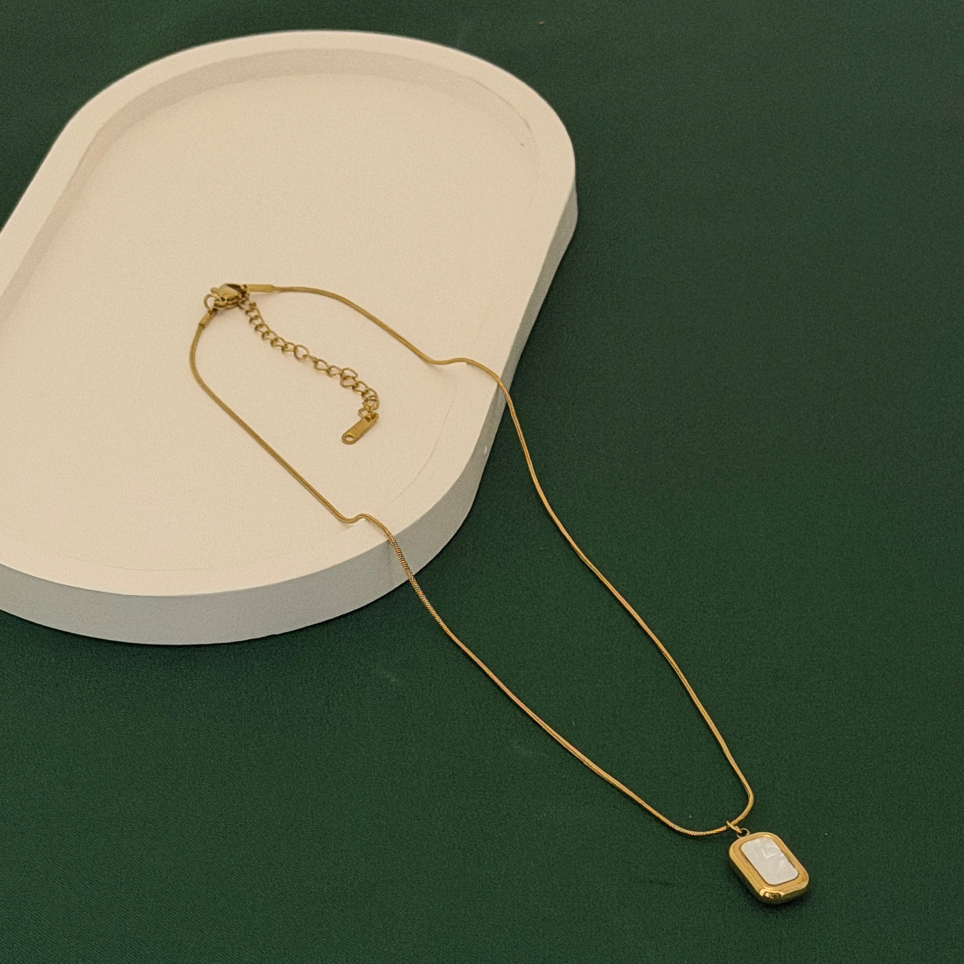 Golden Ivory Cameo Pendant Necklace