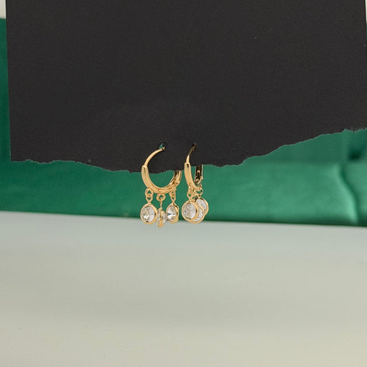 Celeste Triple Drop Hoop Earrings