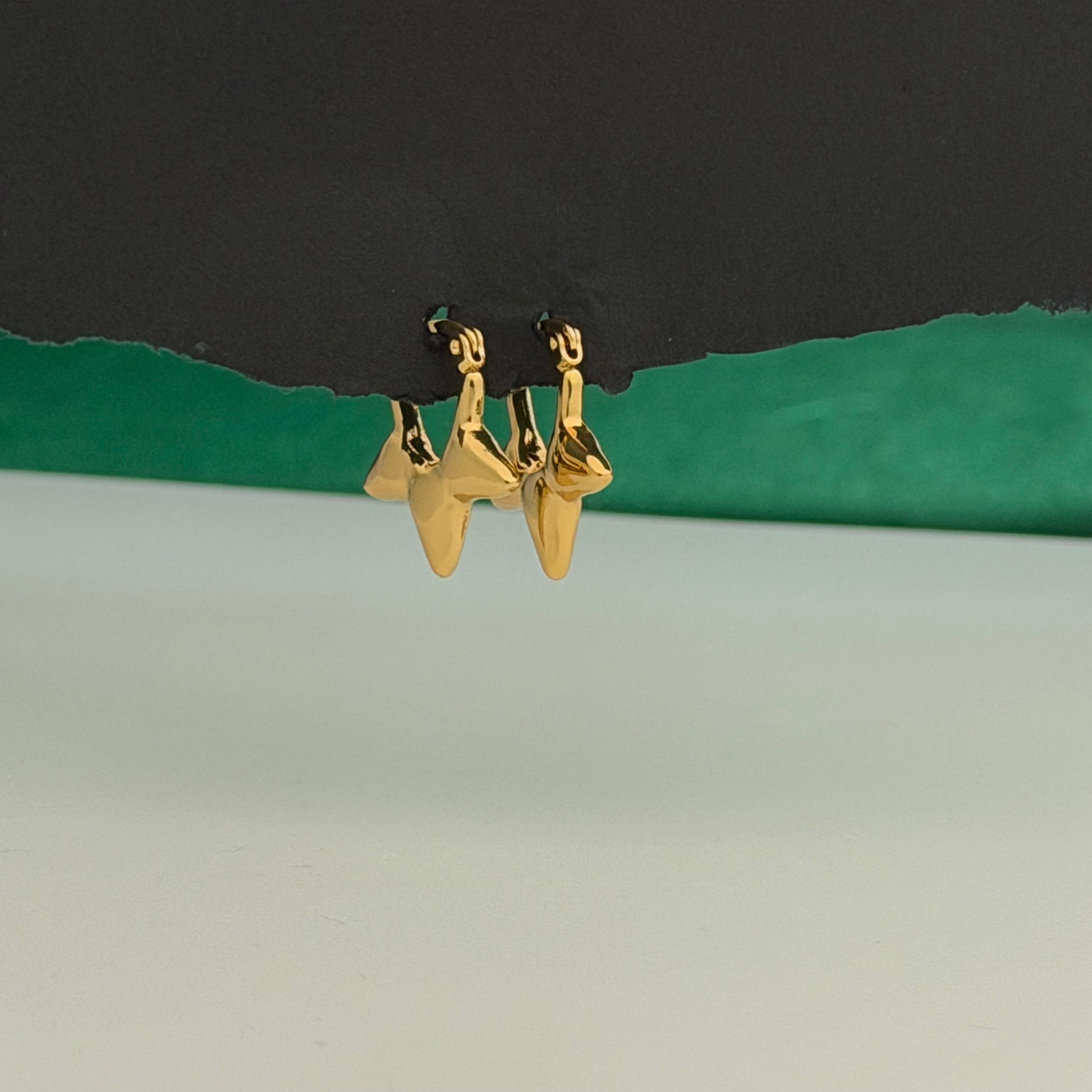 Golden Wish Star Hoops