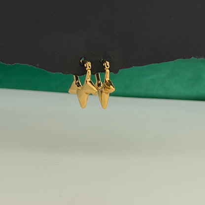 Golden Wish Star Hoops