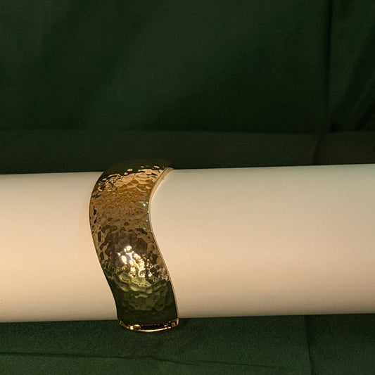 Aurelia Hammered Gold Cuff
