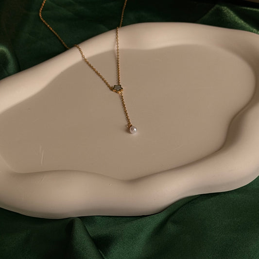 Pearl Drop Star Necklace