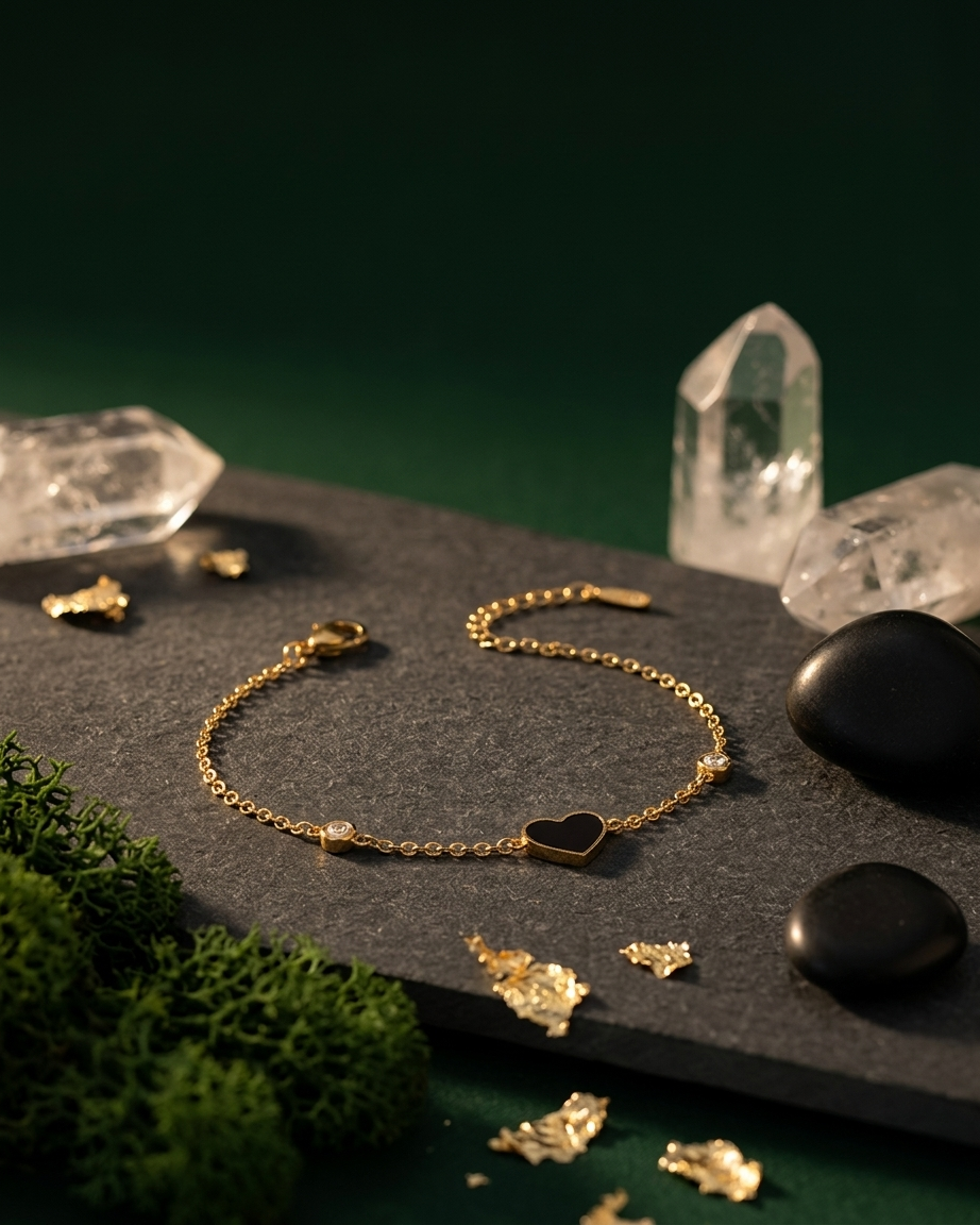 Midnight Heart Grace Bracelet