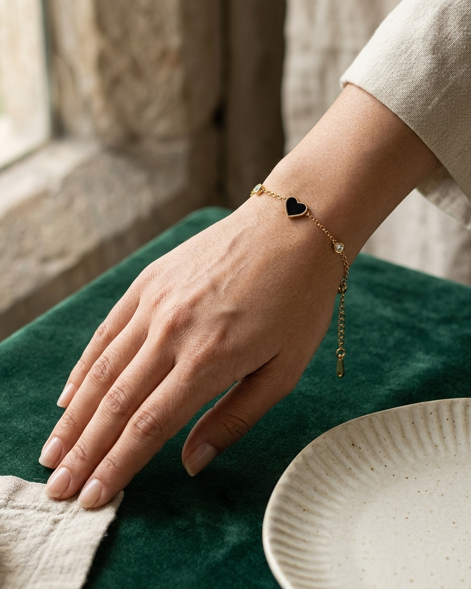 Midnight Heart Grace Bracelet