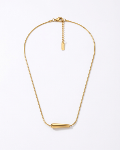 Golden Sleek Bar Minimalist Pendant Necklace