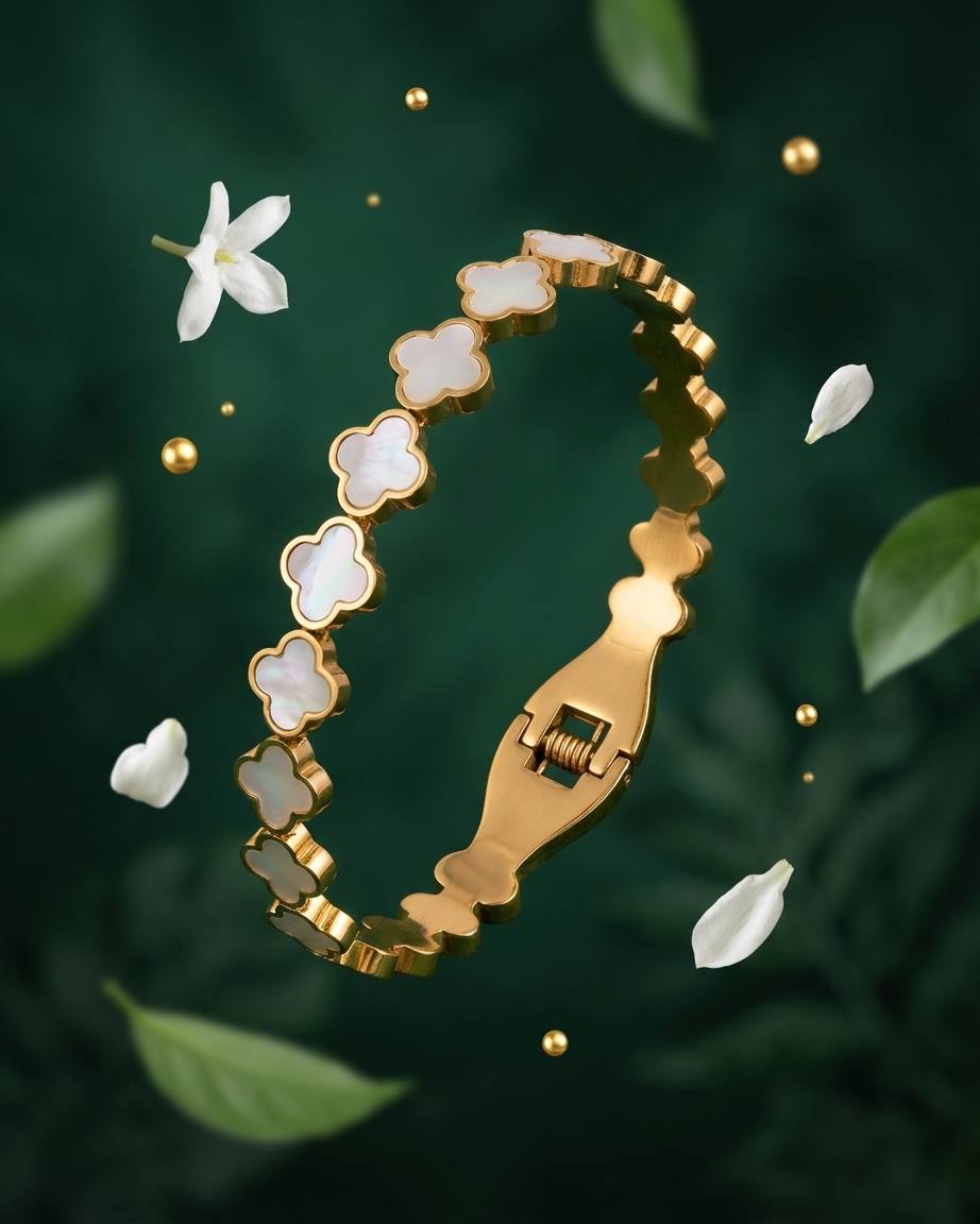 Golden Clover Elegance Bracelet