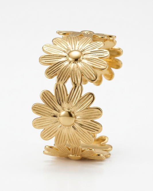 Golden Flora Statement Cuff