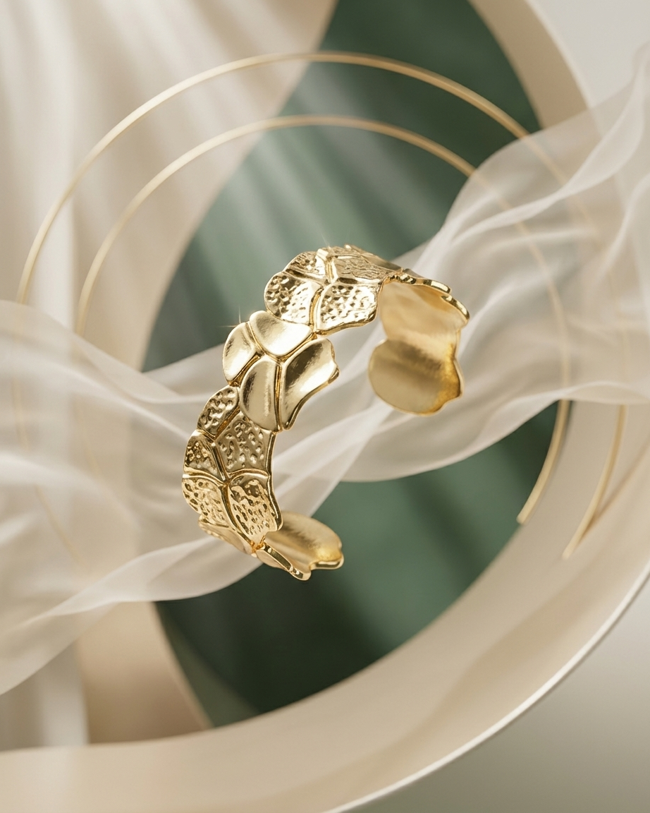 Élan Sculpted Gold Cuff