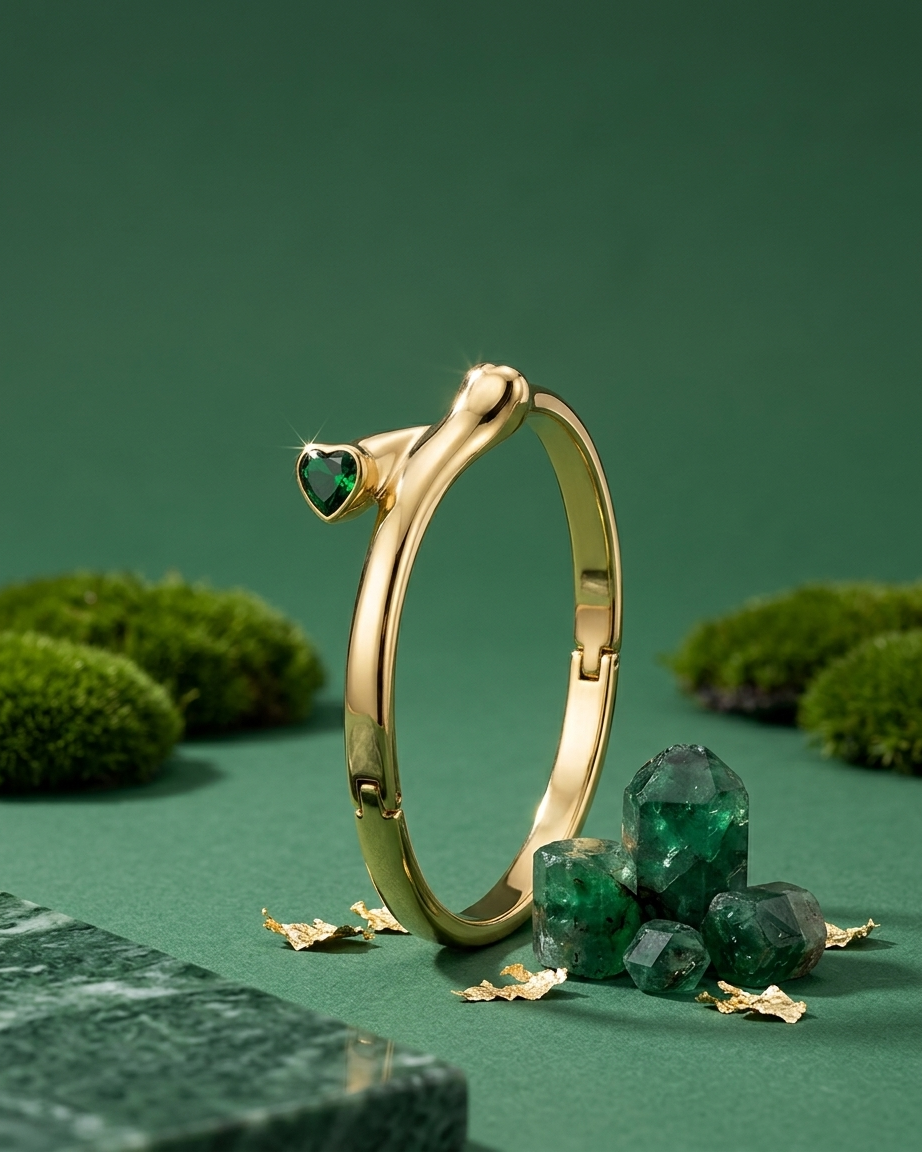 Golden Flux Sculpted Cuff