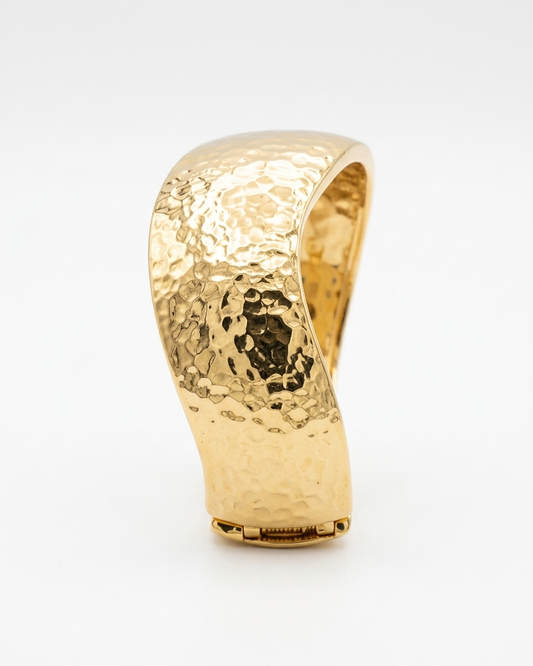 Aurelia Hammered Gold Cuff