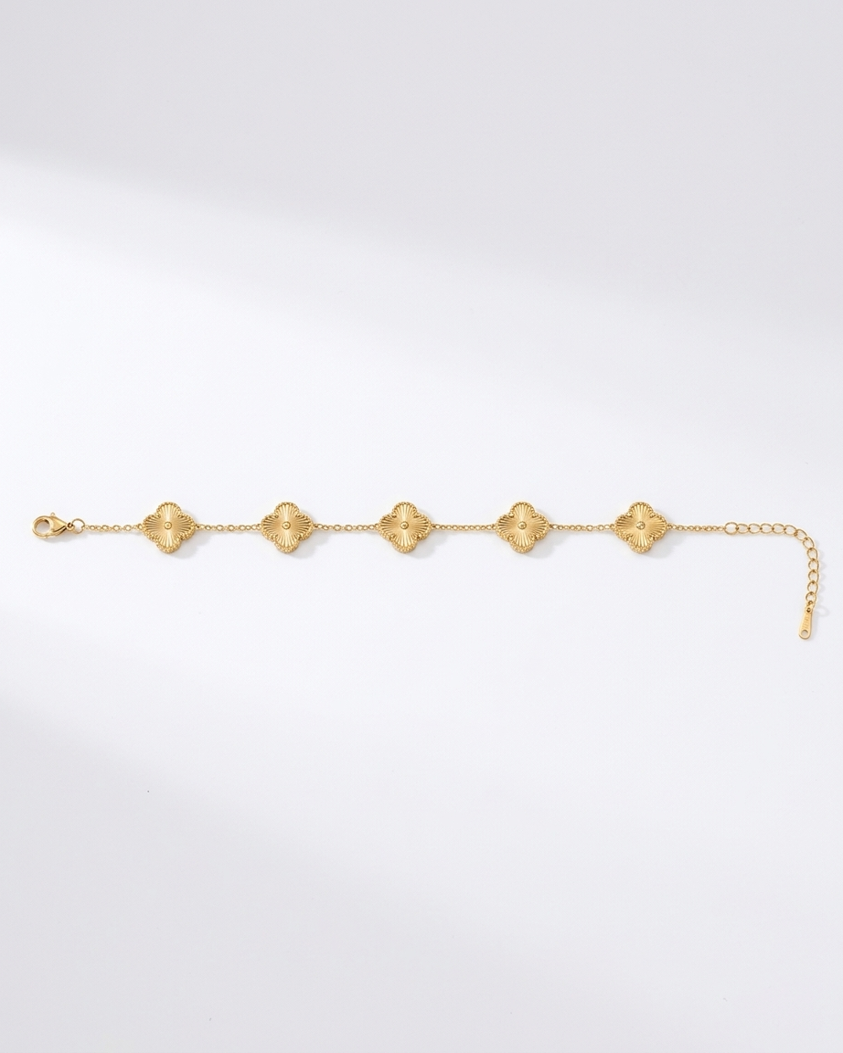 Golden Bloom Charm Bracelet
