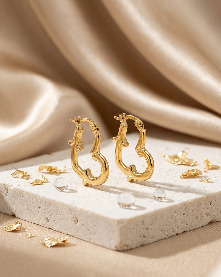 Aura Curve Mini Hoops