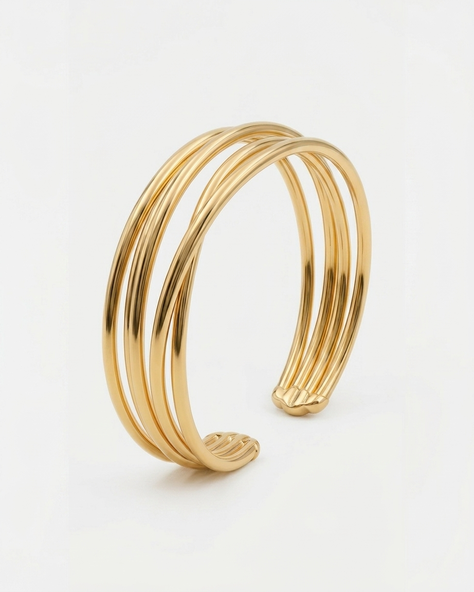 Trinity Flow Gold Cuff