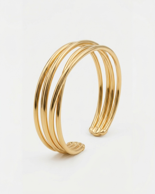 Trinity Flow Gold Cuff