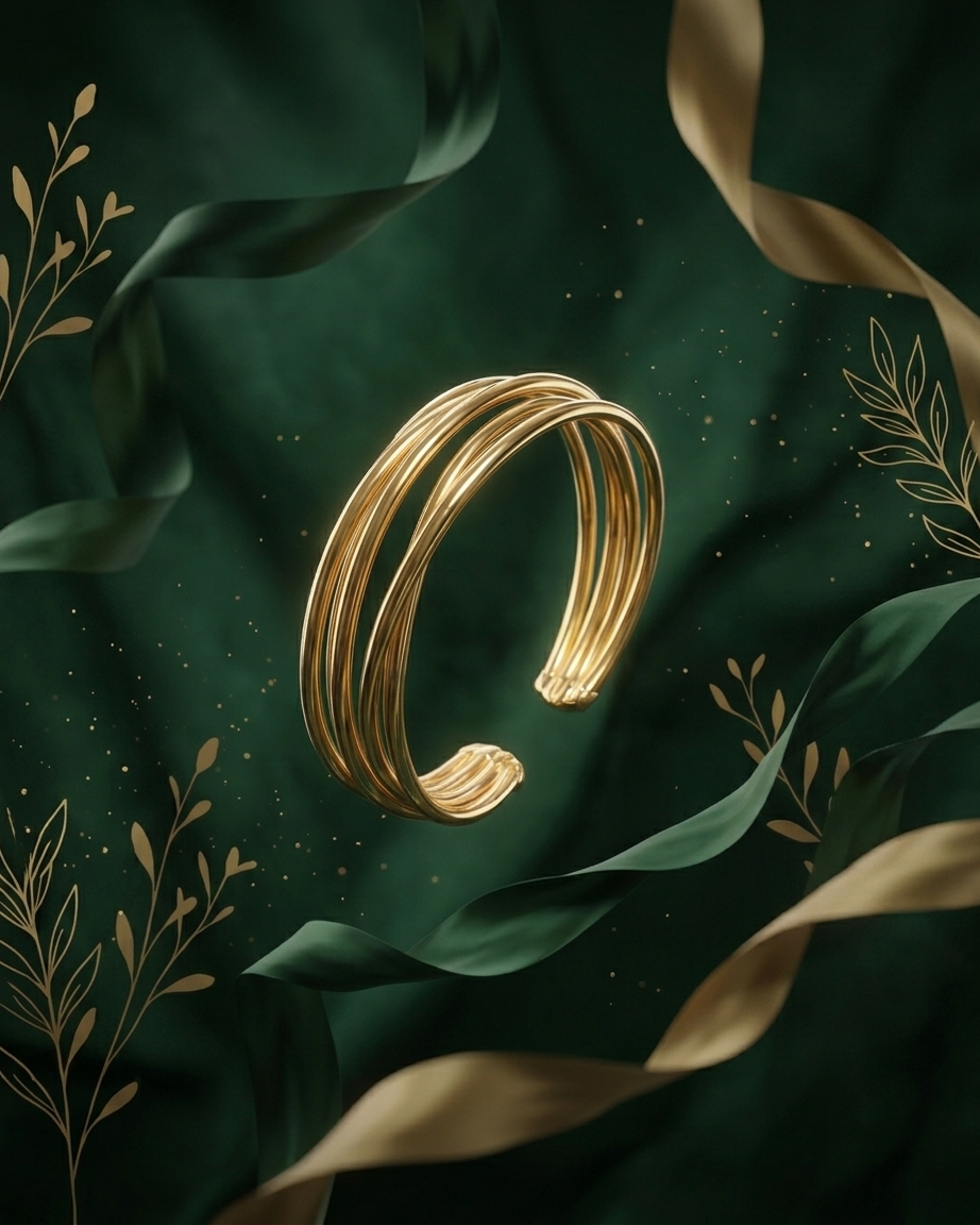 Trinity Flow Gold Cuff