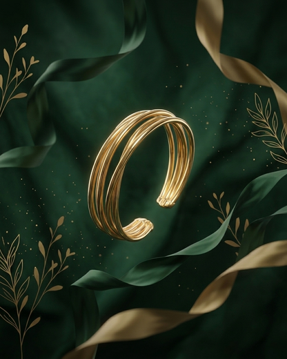 Trinity Flow Gold Cuff