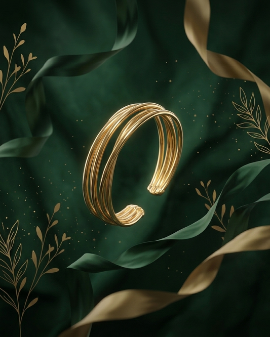 Trinity Flow Gold Cuff