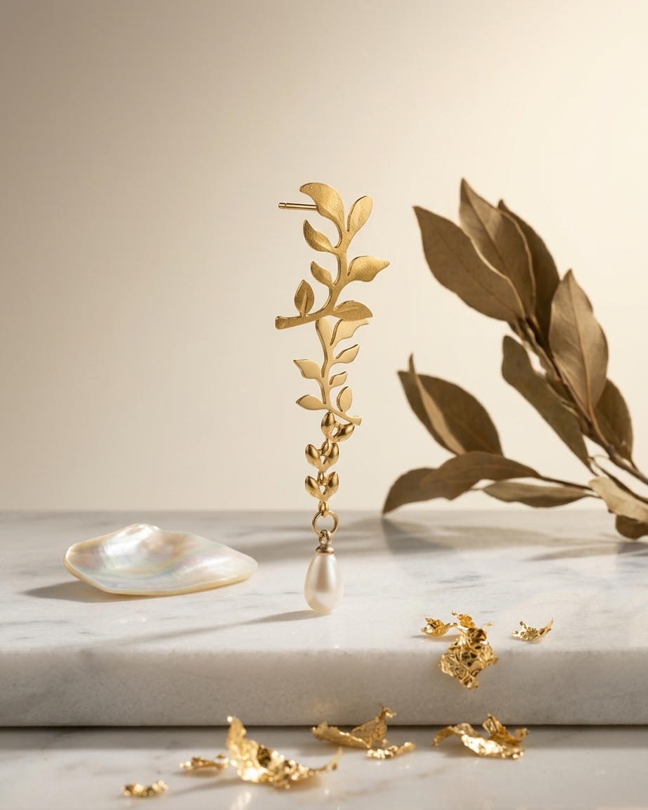 Lunaria Pearl Trail Earring