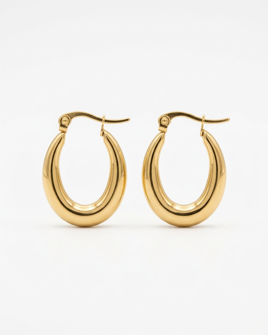 Aura Classic Oval Hoops