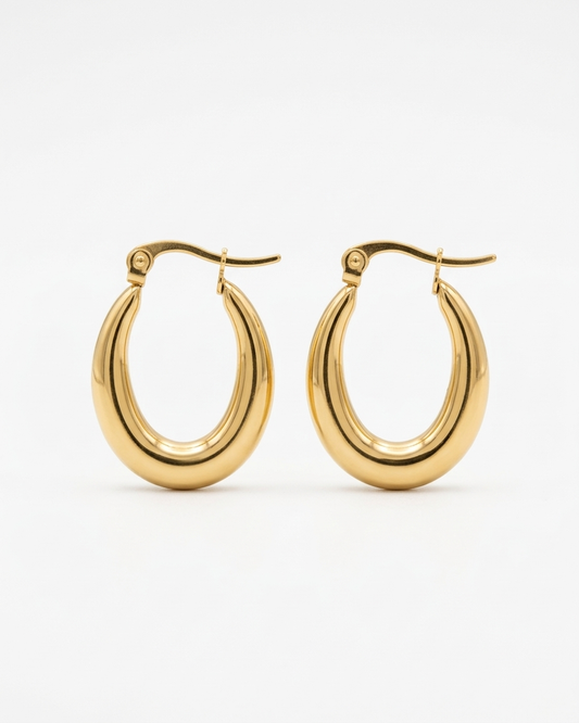 Aura Classic Oval Hoops