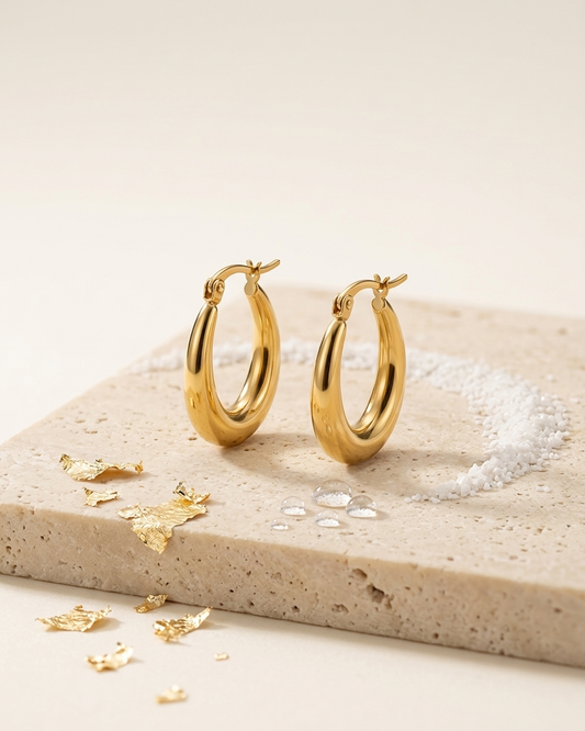 Aura Classic Oval Hoops