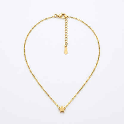Dainty Gold Star Pendant Necklace - Stainless Steel 316L