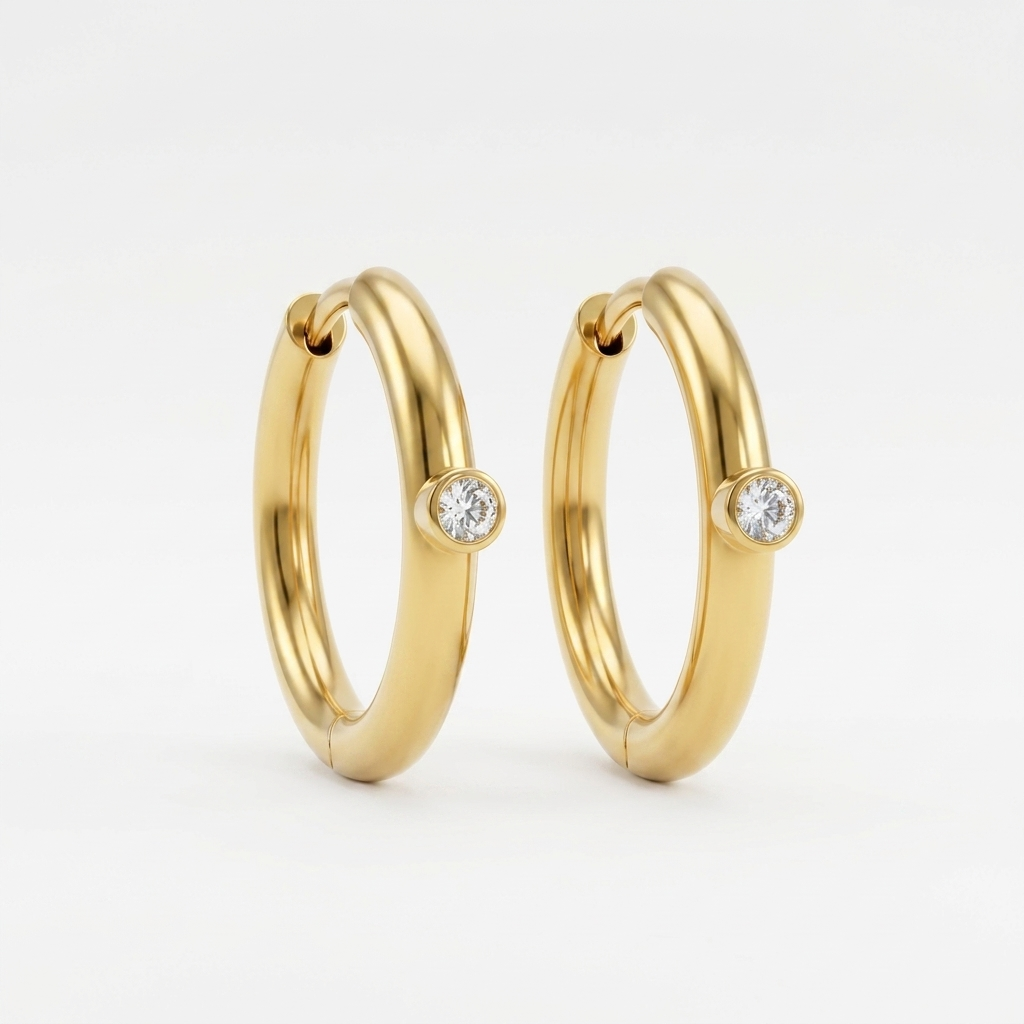 Classic Gold Huggie Hoops - Stainless Steel 316L