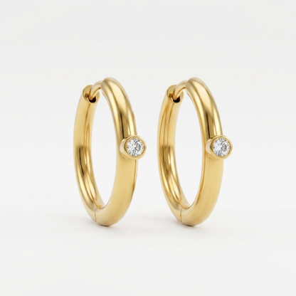 Classic Gold Huggie Hoops - Stainless Steel 316L