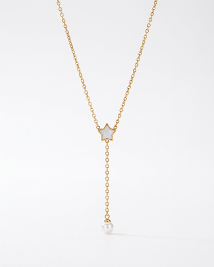 Pearl Drop Star Necklace