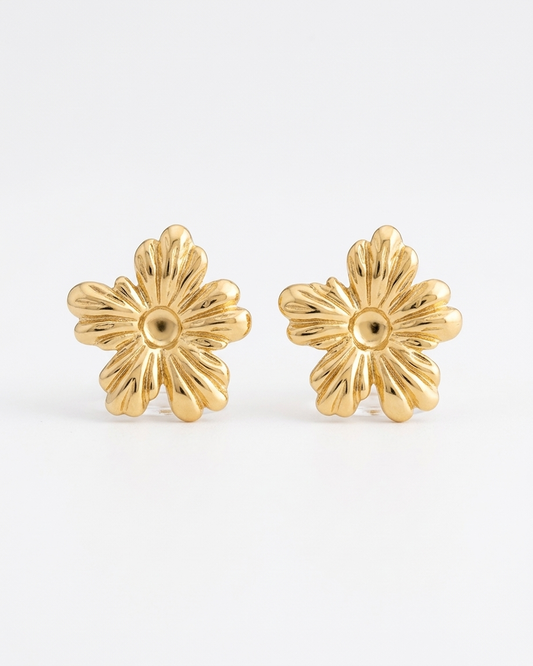 Aurélia Textured Bloom Stud Earrings