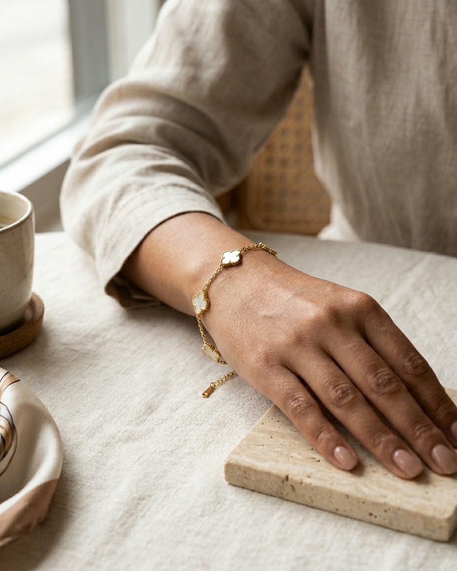 Ivory Clover Grace Bracelet