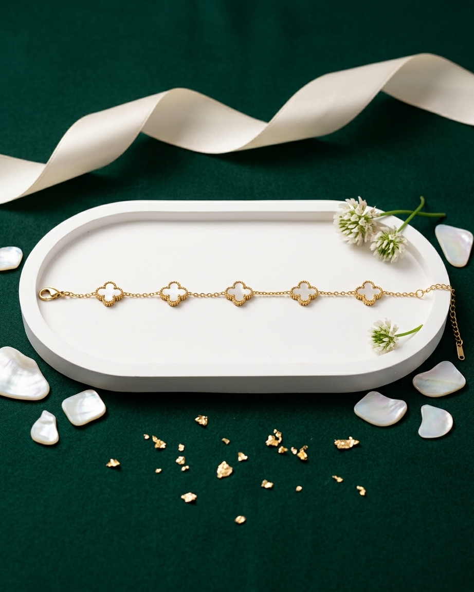 Ivory Clover Grace Bracelet