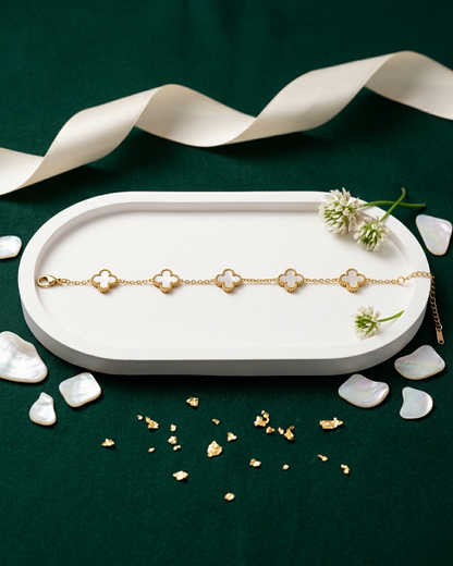 Ivory Clover Grace Bracelet