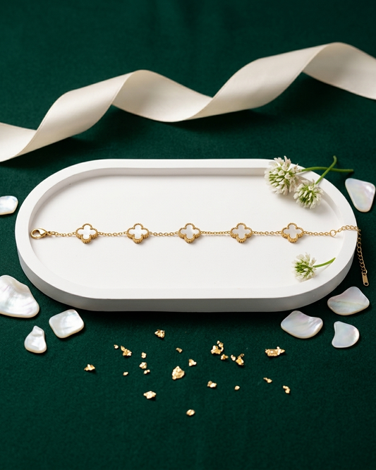 Ivory Clover Grace Bracelet
