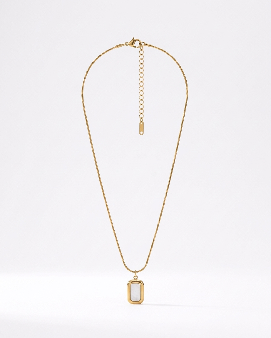 Golden Ivory Cameo Pendant Necklace