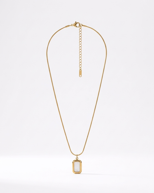 Golden Ivory Cameo Pendant Necklace