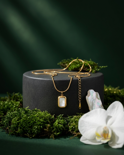 Golden Ivory Cameo Pendant Necklace